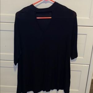 Black 3/4 length sleeve tunic